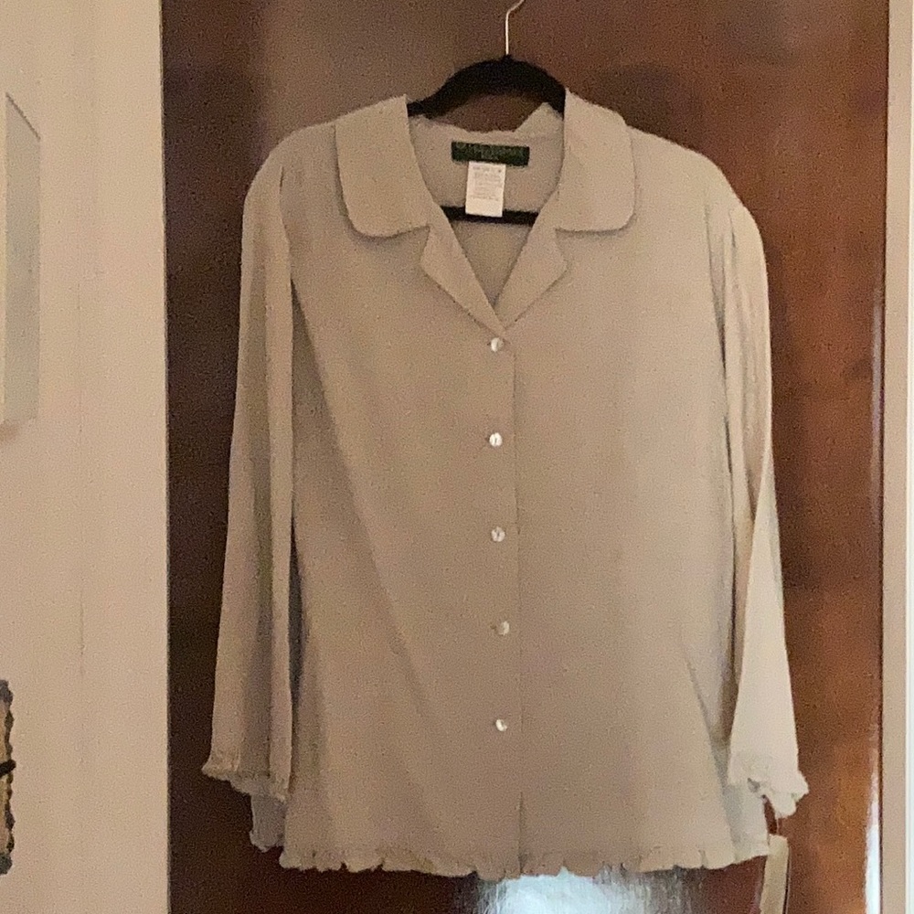 NWT Beautiful Linen Blend Blouse, size 22W